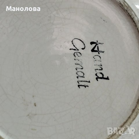 Декоративна порцеланова чиния за стена с обков Rein Zinn., снимка 5 - Други - 40091094