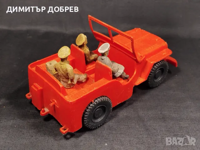СТАРА РЕТРО ПЛАСТМАСОВА КОЛА ИГРАЧКА JEEP WILLYS, снимка 4 - Колекции - 47296059