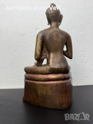 Азиатска бронзова скулптура Буда №7811, снимка 7 - Антикварни и старинни предмети - 53032218