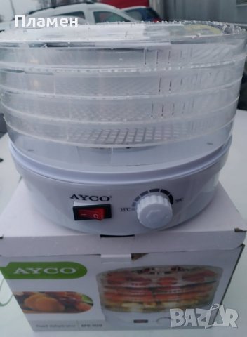 Уред за сушене, изсушаване на плодове и зеленчуци месо и подправки AYCO 250 W 4 рафта от 40 до 70 гр, снимка 5 - Други - 37635924