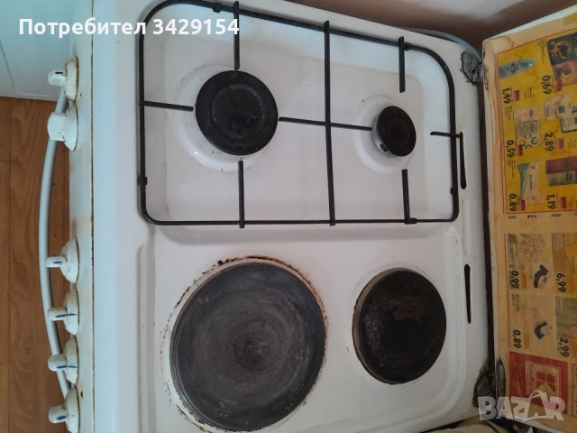 Супер Изгодно Готварска Печка на Ток и Газ РАБОТЕЩА.!, снимка 2 - Печки, фурни - 52790505