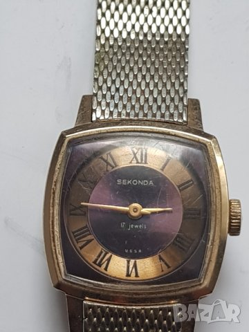 Дамски ретро позлатен механичен часовник Sekonda 17 jewels, снимка 4 - Антикварни и старинни предмети - 39080510