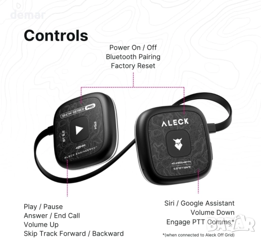 ALECK Snow Series Pro Универсални безжични Bluetooth слушалки за ски, снимка 5 - Bluetooth слушалки - 52710026
