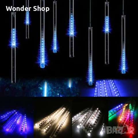 Коледни LED висулки падащ сняг - Създайте магическа празнична атмосфера!, снимка 2 - Лед осветление - 48282191
