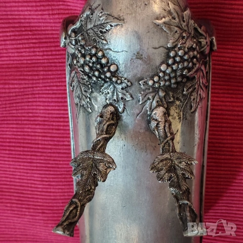 Винтидж калаена стойка за винена бутилка, Германия. , снимка 9 - Антикварни и старинни предмети - 53020275