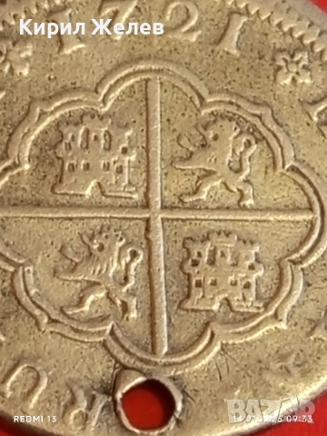 Сребърна монета 2 реала 1721г. Филип пети Испания Сеговия за КОЛЕКЦИЯ 52910, снимка 14 - Нумизматика и бонистика - 53092904