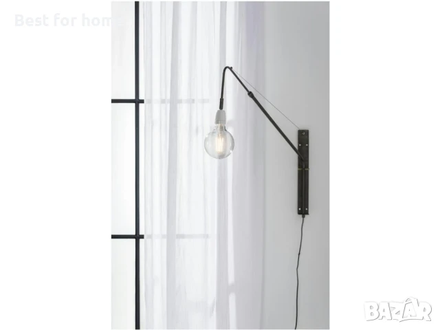 Marnix Дизайнерска, черна регулируема стенна лампа , снимка 2 - Лампи за стена - 51157209