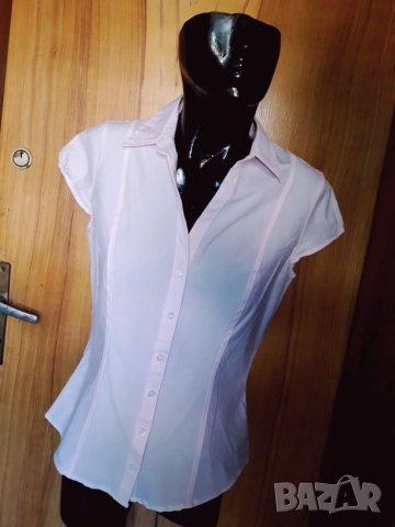 H&M Бледо розова риза с полу ръкав М/Л, снимка 1