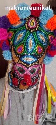 Кукерска маска, гугла, ръчна изработка, уникат, Новодел, Сурва, Кукерландия, снимка 6 - Колекции - 42880006