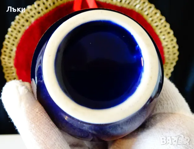 Ваза японски порцелан,злато,пауни,цветя. , снимка 5 - Вази - 48417861