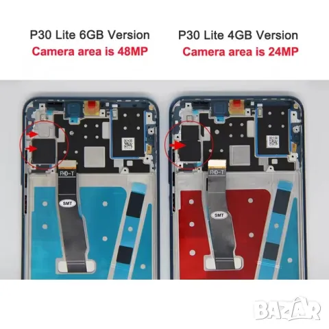 Дисплей за Huawei P30 LITE, 48MP, 48 мегапиксела, тъч екран, с рамка, тъчскрийн, LED, за P30 LITE, снимка 2 - Резервни части за телефони - 48424886