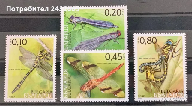 2406. България 2005 =  БК 4690 /93:  “ Фауна. Насекоми : Водни кончета.”, **, MNH