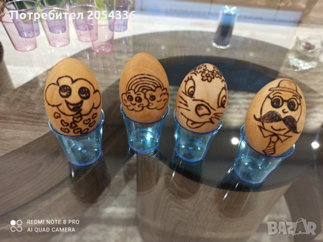 Дървени яйца - ръчно пирографирани, снимка 6 - Дърводелски услуги - 32255813