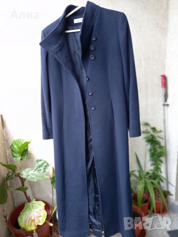Палто дълго, тъмно синьо, Max Danieli, снимка 2 - Палта, манта - 32734820