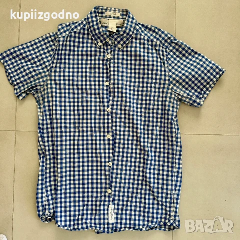 5 броя употребявани мъжки ризи къс и дълъг ръкав известни марки, снимка 6 - Ризи - 51178289