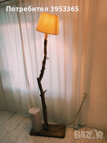 Дървен лампион с въже, снимка 5 - Лампиони - 43845348