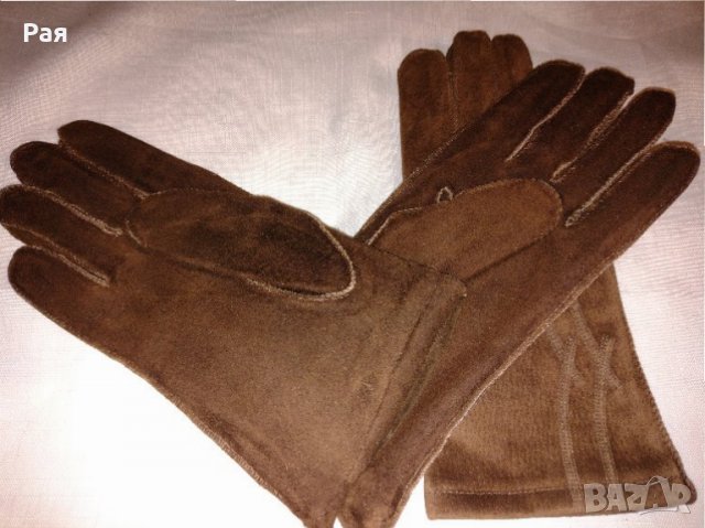 Кожени / велур ръкавици , снимка 3 - Ръкавици - 34624027