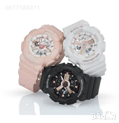 НОВ CASIO BABY-G BA-110 КАСИО BABY-G BA-110X-1AER BA-110X-7A1ER  БЕЙБИ Г BA-130 +, снимка 16 - Дамски - 10223312