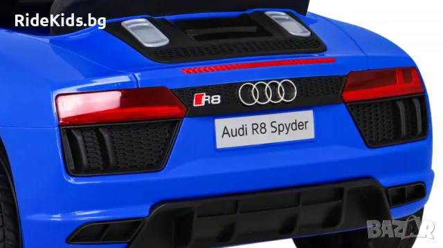 Audi R8 12V – Детска акумулаторна кола, Синя, EVA гуми, снимка 11 - Детски велосипеди, триколки и коли - 50419507