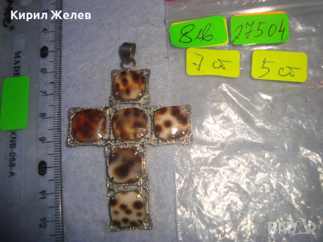 АЖУРЕН СРЕБРИСТ ВИНТИДЖ АРТ КРЪСТ 27504, снимка 5 - Колиета, медальони, синджири - 36983018
