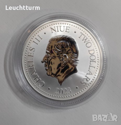 2 долара 2023 година Нуие - Сребърен Феникс , снимка 3 - Нумизматика и бонистика - 42935575