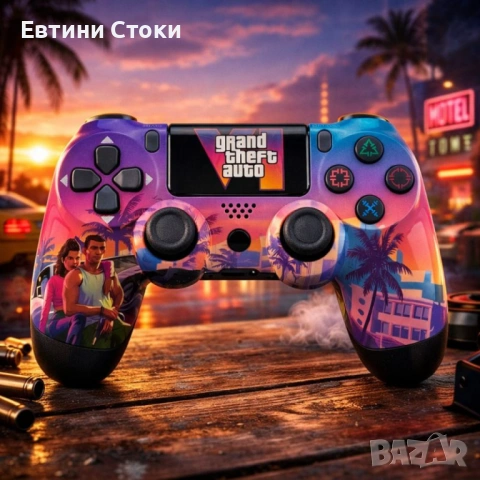 Безжичен PS4 Джойстик FC25/GTA с LED и Вибрация