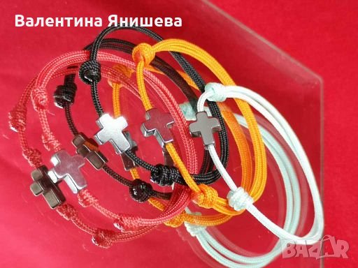 Дамска/мъжка/детска гривна с кръстче от хематит+ Подарък, снимка 14 - Гривни - 26162664