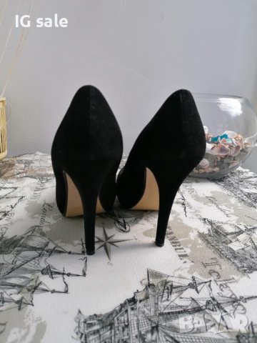 Черни обувки на висок ток, снимка 5 - Дамски обувки на ток - 37215256