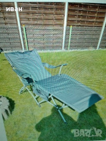 Сгъваем туристически стол-шезлонг, снимка 2 - Градински мебели, декорация  - 36767114