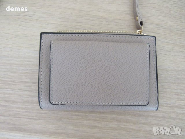 Дамско портмоне 2 в 1 от естествена кожа-капучино,Монголия