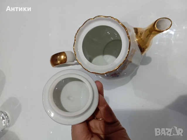 Стар порцеланов чайник маркиран, снимка 12 - Други - 52513951