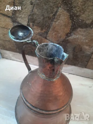 медна бакърена кана ибрик, снимка 6 - Антикварни и старинни предмети - 48500634