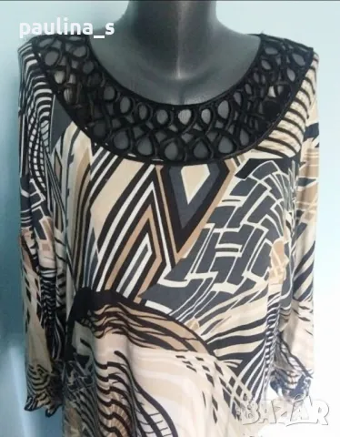 Два броя / Клоширана еластична рокля тип туника "nermod" и "miXXim" / голям размер , снимка 12 - Туники - 32962993