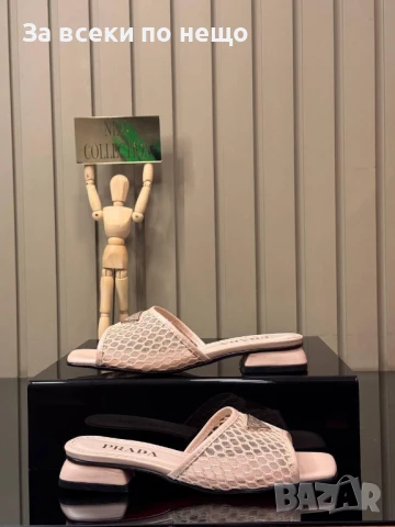 Prada Дамски Чехли На Нисък Ток Прада - 2 Налични Цвята Код E678, снимка 6 - Чехли - 51112209