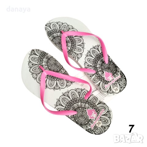 4265 Дамски джапанки с цветен принт, 36-41 номер, снимка 5 - Джапанки - 42988891