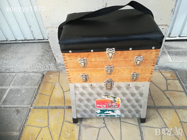 профи рибарски стол алуминев/дървен 50см от германия 3004211728