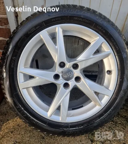 Оригинални джанти Audi 17 цола 5x112 с гуми, снимка 4 - Гуми и джанти - 50212265
