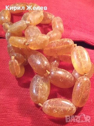 СТАРА РУСКА КЕХЛИБАРЕНА ОГЪРЛИЦА 100% НАТУРАЛЕН БАЛТИЙСКИ КЕХЛИБАР БАРАБАННО СТРУГОВАН УНИКАТ 26985, снимка 17 - Антикварни и старинни предмети - 35053804