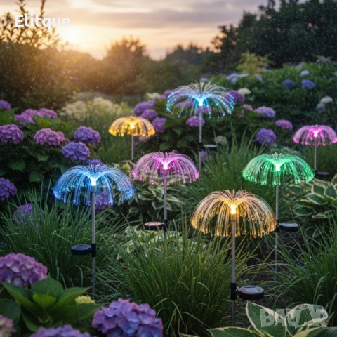 Комплект соларни лампи за градина, снимка 4 - Соларни лампи - 53338238