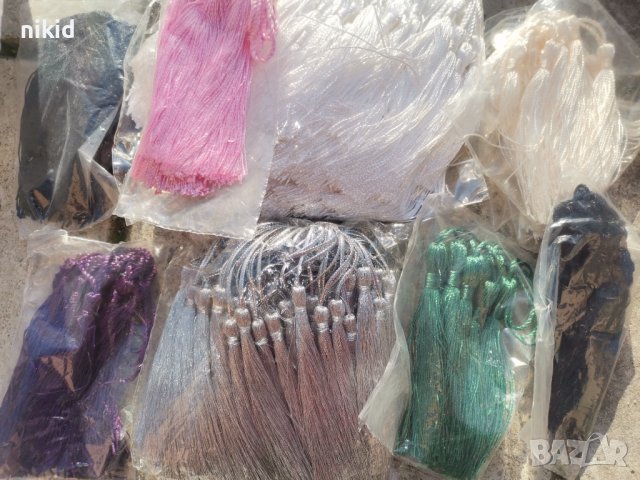 10 бр 6 - 8 см пискюл пискюли ресна ресни висулка за декорация ръчна изработка, снимка 4 - Други - 38084795