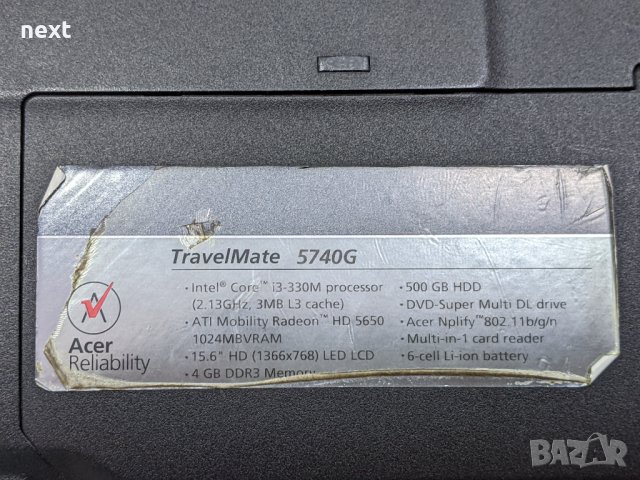 Acer Travelmate 5740 на части, снимка 3 - Части за лаптопи - 35520280