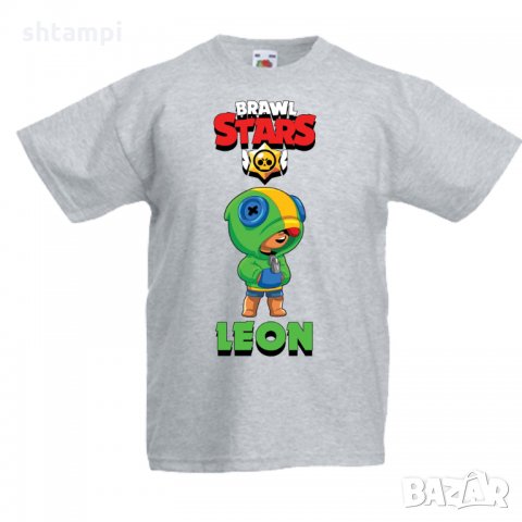Детска тениска брол старс Leon Brawl Stars, снимка 2 - Детски тениски и потници - 32921025