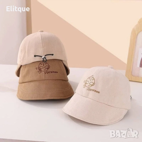 Удобна детска шапка с козирка от мека материя. Обиколката на шапката е 48см, снимка 6 - Други - 52895441