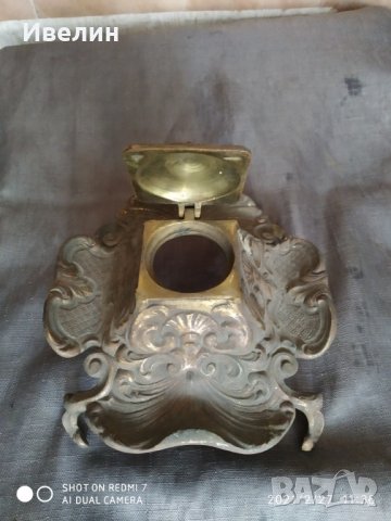 стара барокова мастилница, снимка 3 - Антикварни и старинни предмети - 32460835