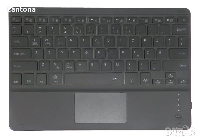 Bluetooth ултра тънка клавиатура с тъчпад, акумулаторна батерия и 7-цветна подсветка, снимка 4 - Клавиатури и мишки - 40732309