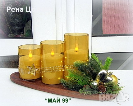 Коледен подарък свещник, снимка 2 - Коледни подаръци - 52659110