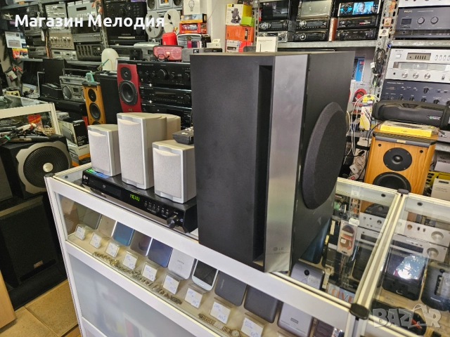 Домашно кино LG HT303SD-D2 Двд с usb и радио. Бас каса, 5 колони и дистанционно. , снимка 8 - Плейъри, домашно кино, прожектори - 51792923