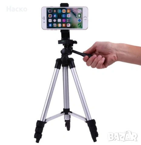 Алуминиев трипод 106 см, Статив за телефони фотоапарати и видеокамери, снимка 2 - Чанти, стативи, аксесоари - 53441717