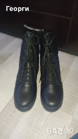 Кубинки от естествена кожа, с надпис Полиция на езика, 43 номер - нови., снимка 6 - Мъжки боти - 39088690