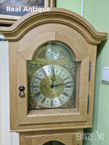 Прекрасен антикварен немски паркетен часовник TEMPUS , снимка 4 - Антикварни и старинни предмети - 43361931